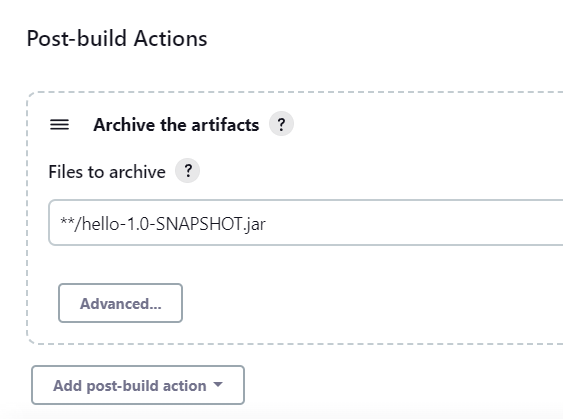 Post Build Actions